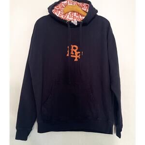 Old Smoke LRF Little Red Feather Sweatshirt Hoodie Men L Blue Orange Embroidered